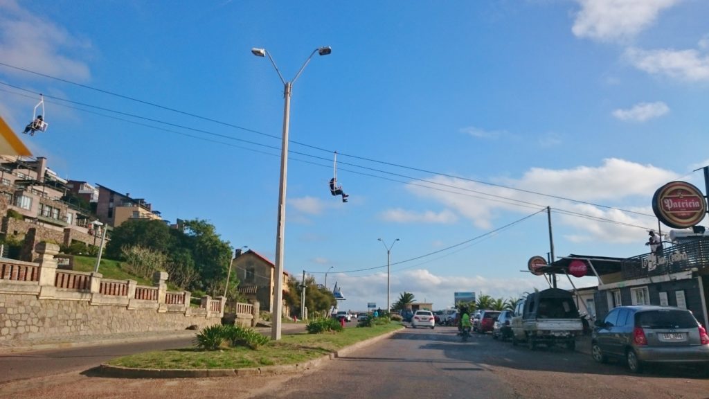 A chair lift in Punta del Este