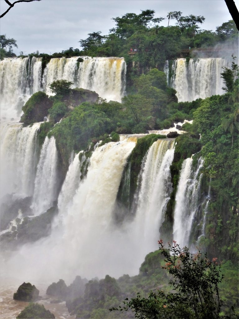 Looking across the falls in Argentina