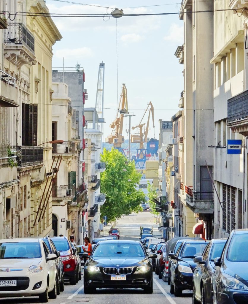 Looking down to the port at Montevideo