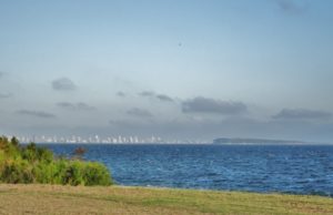 Punte del Este in the distance