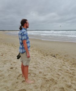 Chris looking out to the Atlantic