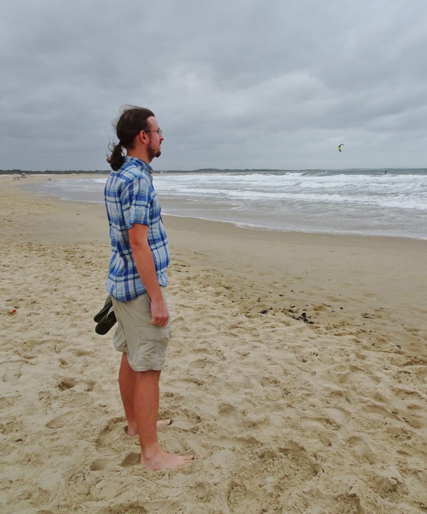 Chris looking out to the Atlantic