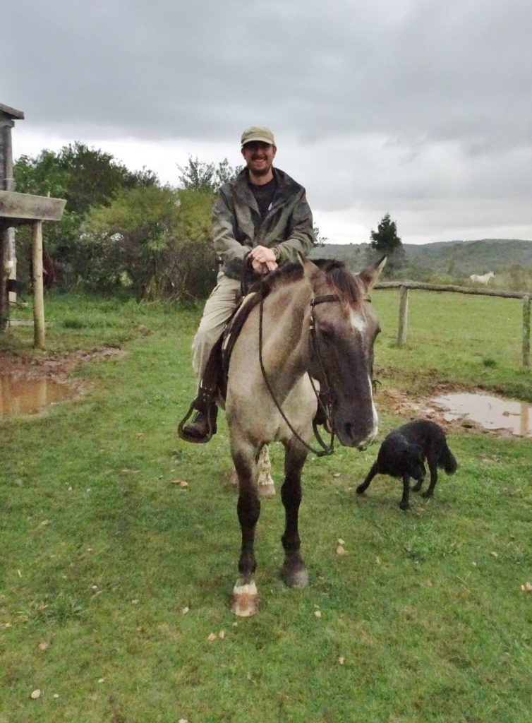 Chris setting off riding at Caballos de Luz
