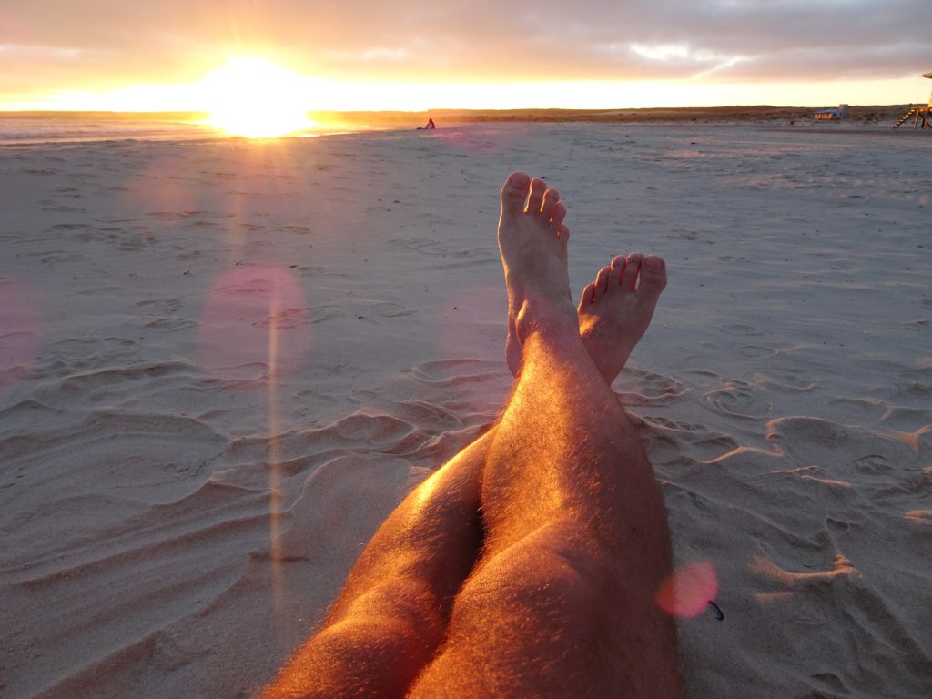 Chris watching the sunset