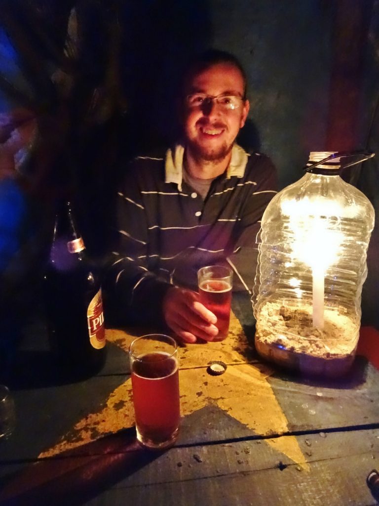 Beer by candlelight in Cabo