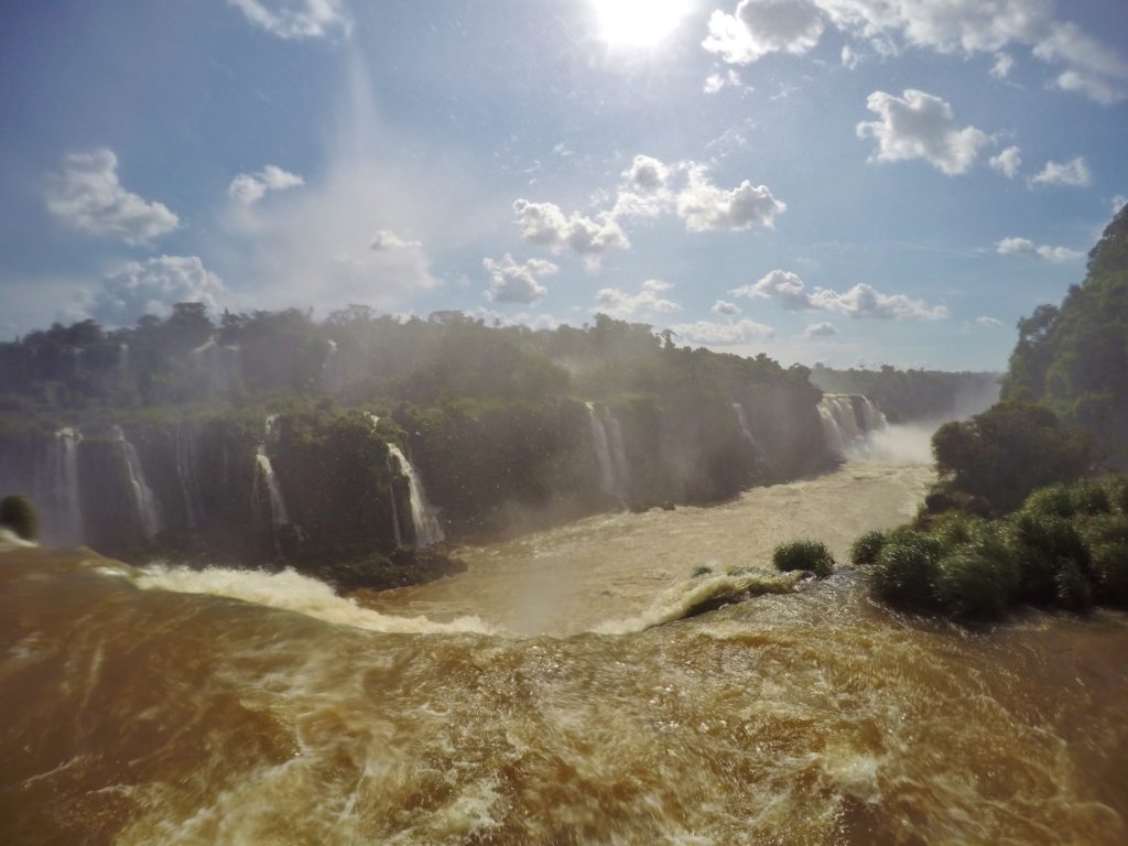 View from above the water on the Brazilian side