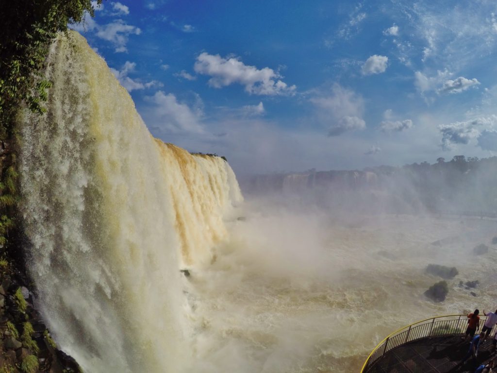 Close up the power of the falls is incredible