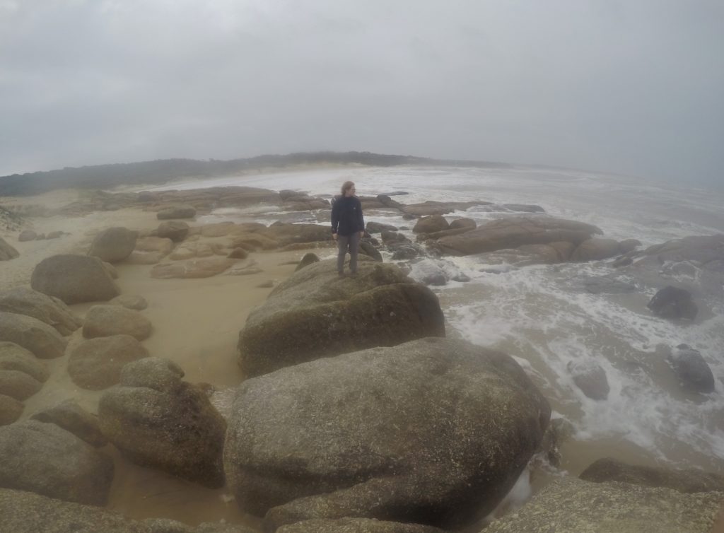 Braving the elements on the Atlantic coast