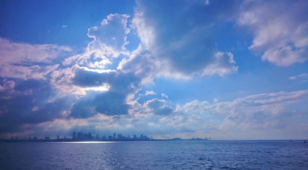 Returning to Buenos Aires across the sea from Uruguay