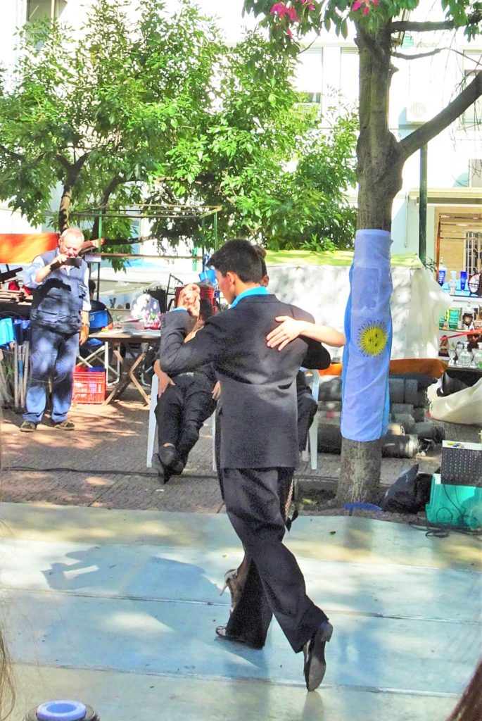 Tango on the streets in Plaza Dorrego